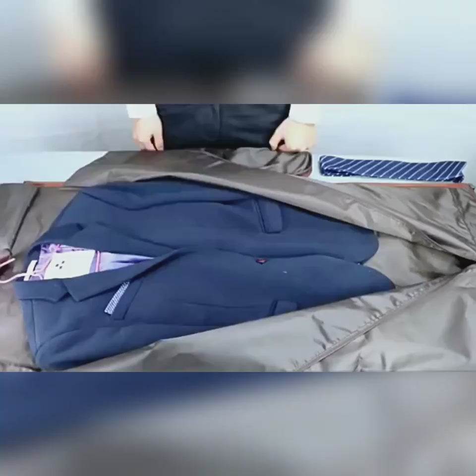 Convertible leather garment duffel bag for travel and business suits